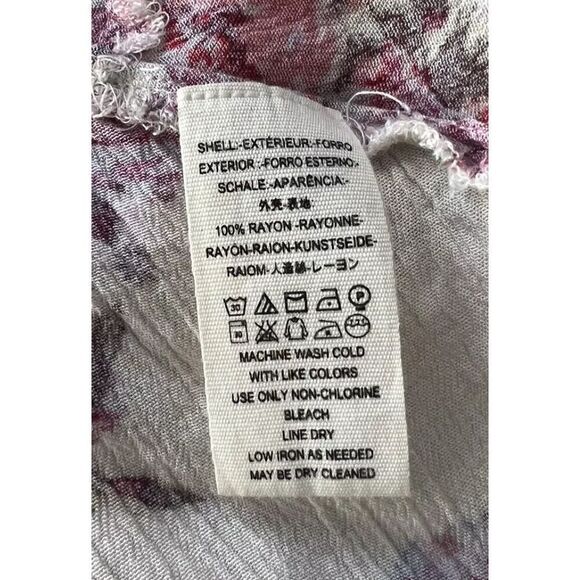Free People Tunic Women Size XS Tree Swing Beige Purple Floral Rank Top Boho - Picture 7 of 12